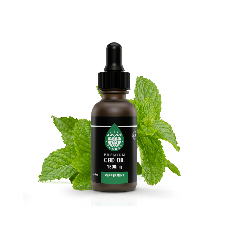 Broad Spectrum Tincture 1500Mg CBD Peppermint Flavor 30ml - Green Planet