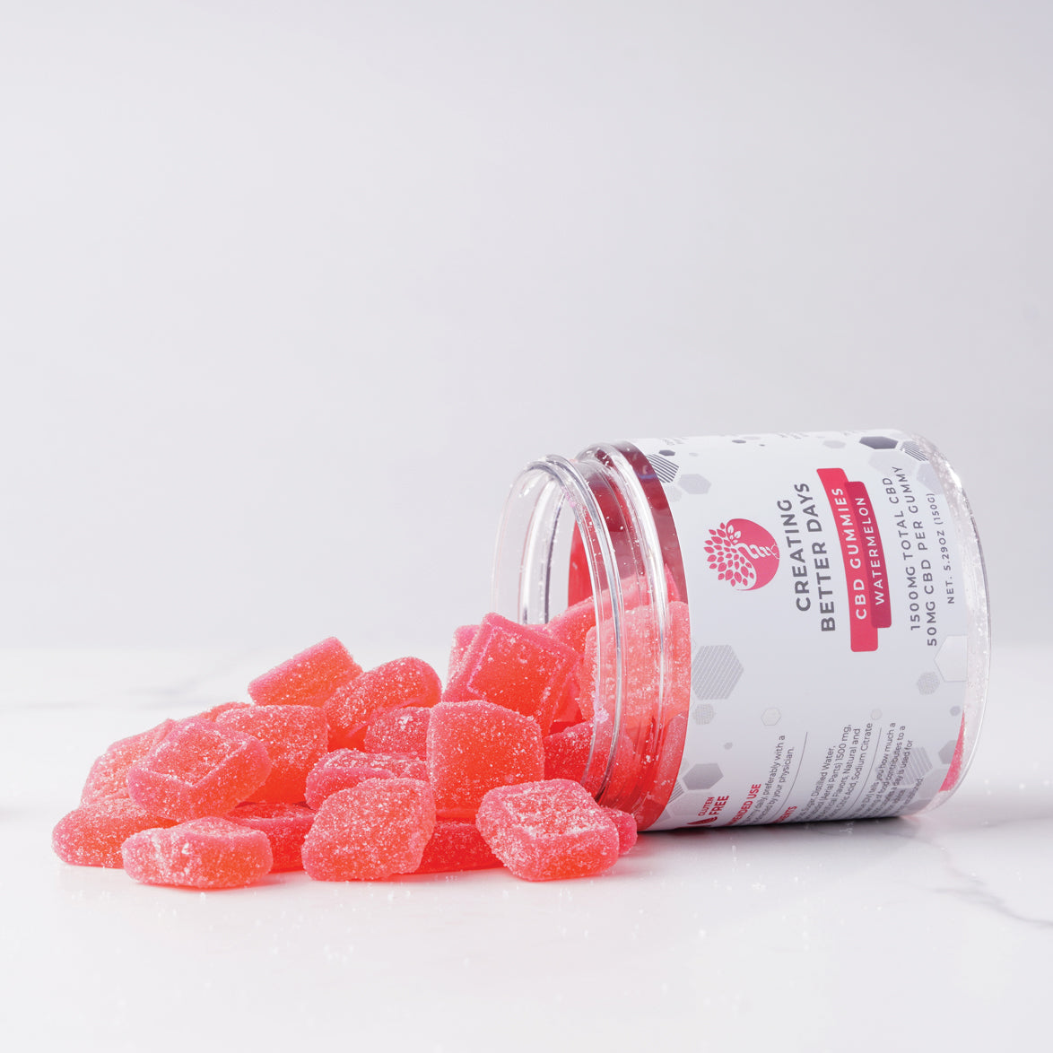 Watermelon CBD Gummies 1500 MG Mix Gummies - THC Free - Green Planet