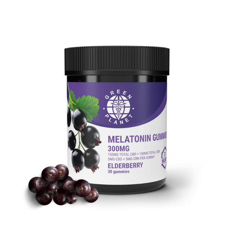 CBN + CBD Gummies 300 mg – Elderberry Sleep Support