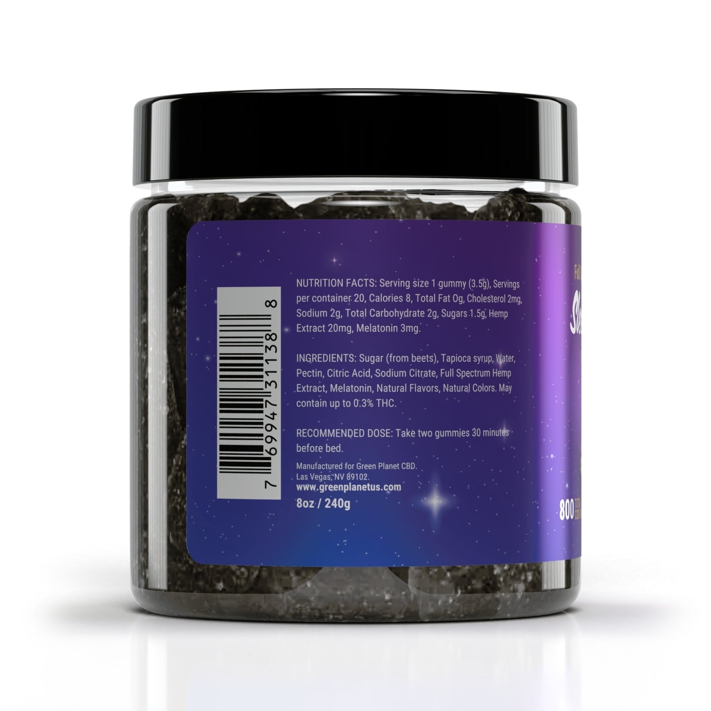 cbd sleep gummies with melatonin 800 mg label - Green Planet