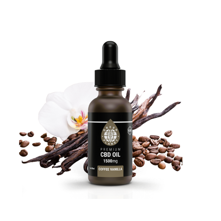 Broad Spectrum Tincture 750/1500Mg CBD Coffee Vanilla Flavor 30ml