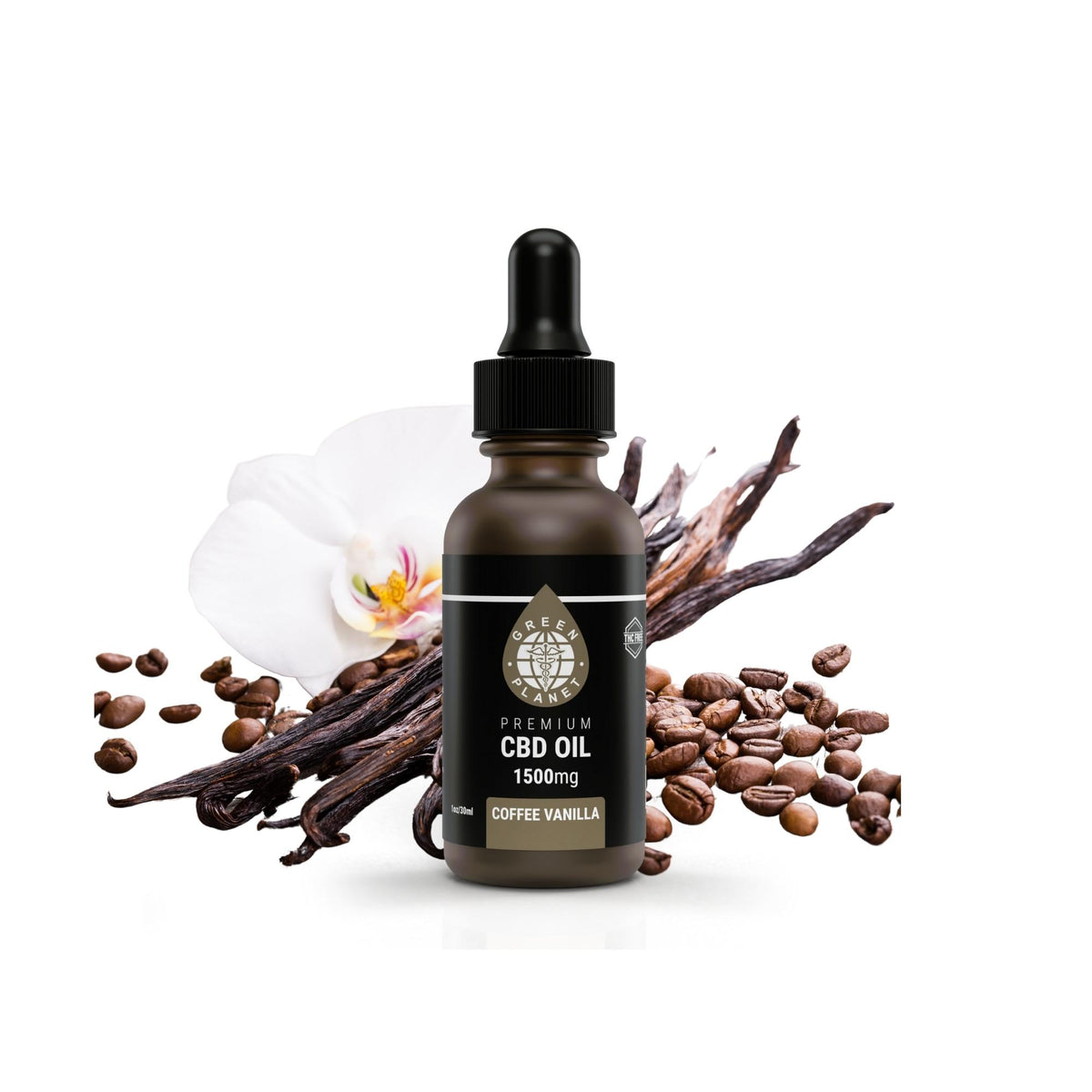 Broad Spectrum Tincture 750/1500Mg CBD Coffee Vanilla Flavor 30ml