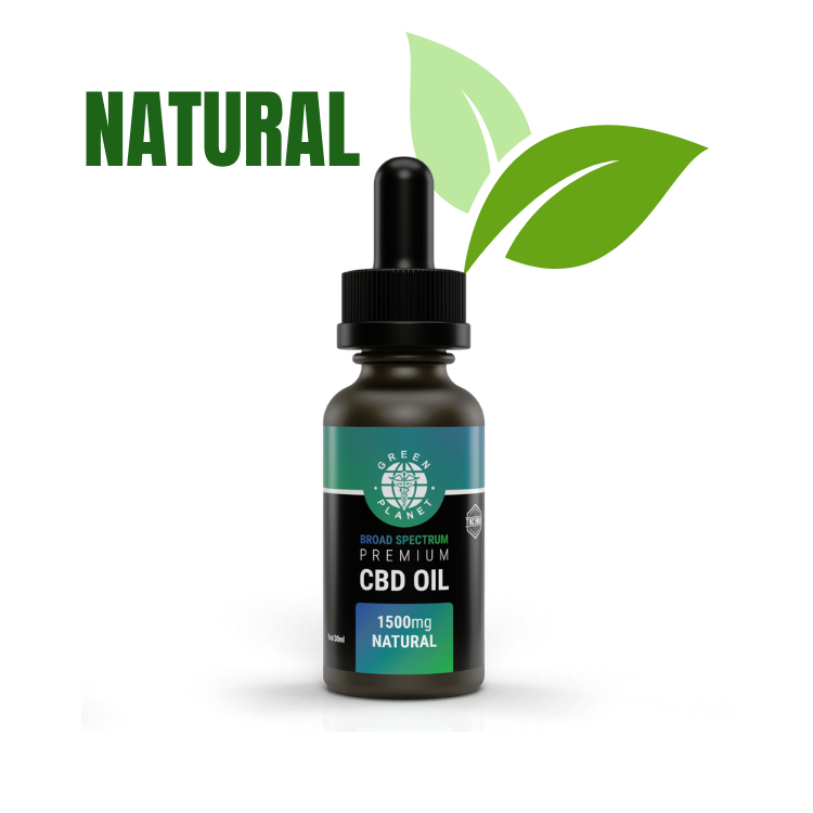 Broad Spectrum Tincture 750/1500Mg CBD Natural Flavor 30ml