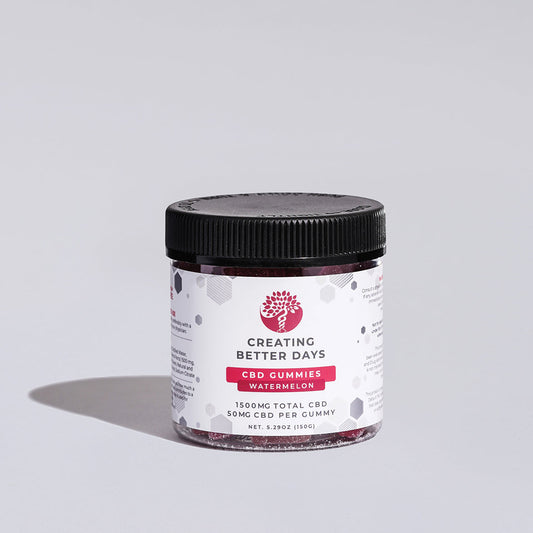 Watermelon CBD Gummies 1500 MG - THC Free - Green Planet