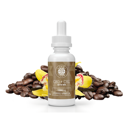 CBD + CBG 1500Mg 50/50 Mix Coffee Vanilla Flavor 30ml