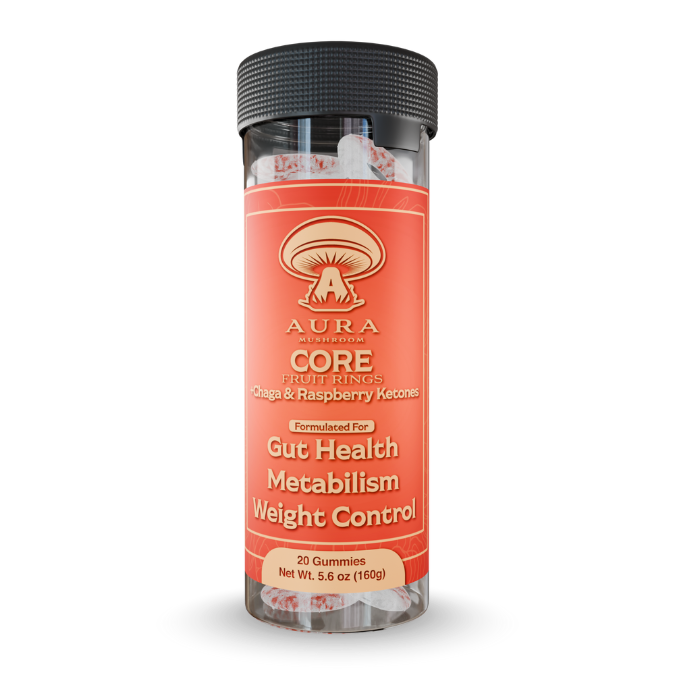 COREGLOW Fruit Rings - Chaga & Raspberry Ketones | Aura Mushroom