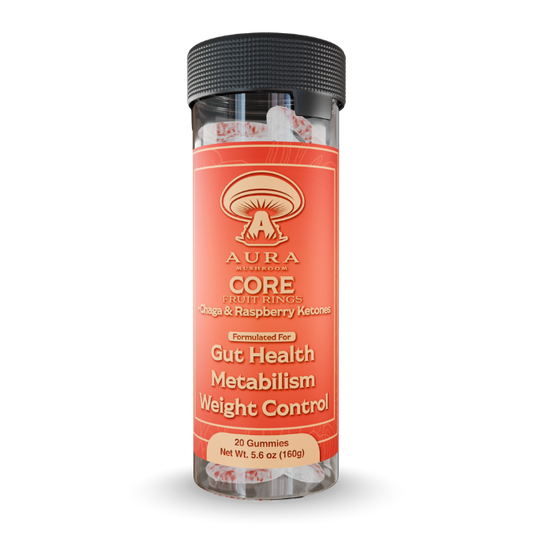 COREGLOW Fruit Rings - Chaga & Raspberry Ketones | Aura Mushroom