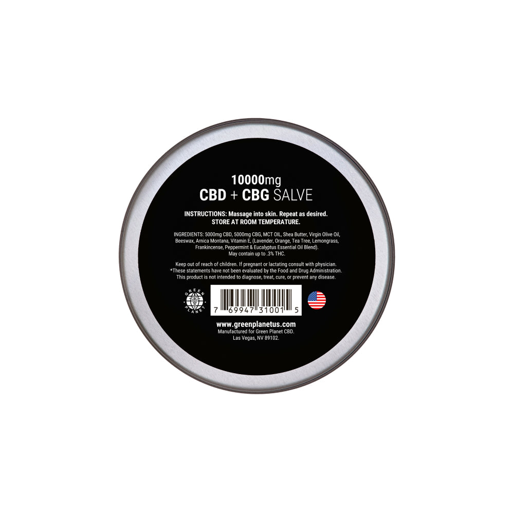 CBD + CBG 10,000Mg 50/50 Mix Pain Relief Salve 4 Oz.