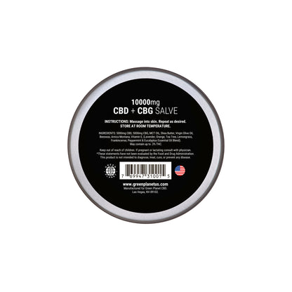 CBD + CBG 10,000Mg 50/50 Mix Pain Relief Salve 4 Oz.